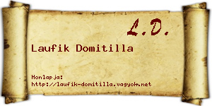 Laufik Domitilla névjegykártya